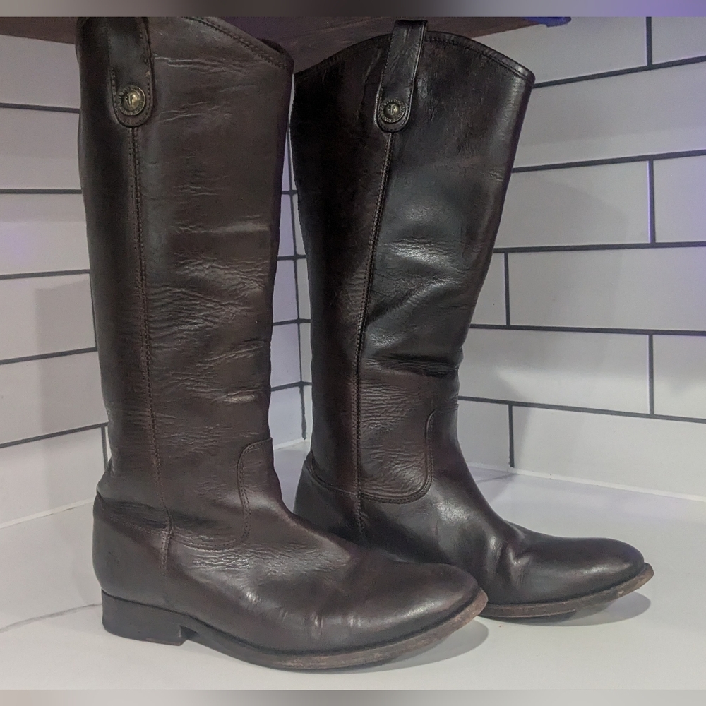 LOT Francesca's Fringe dress M AND Frye W’s 8B Melissa Button Boot Leather